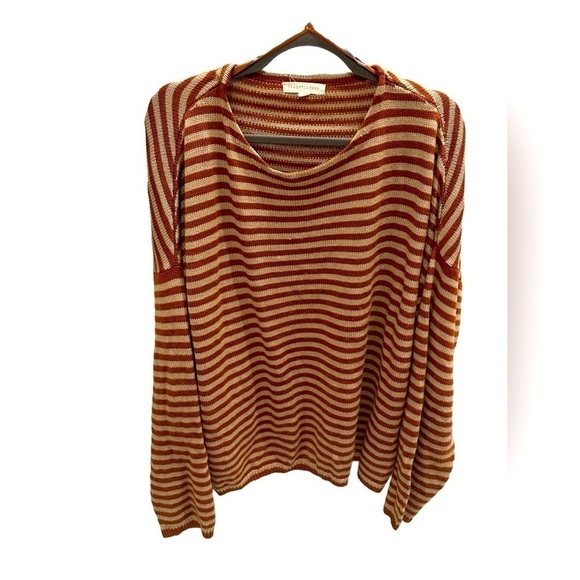 Grade & Gather Women’s Striped Sweater Tan Rust Size Small/Medium - Picture 1 of 3